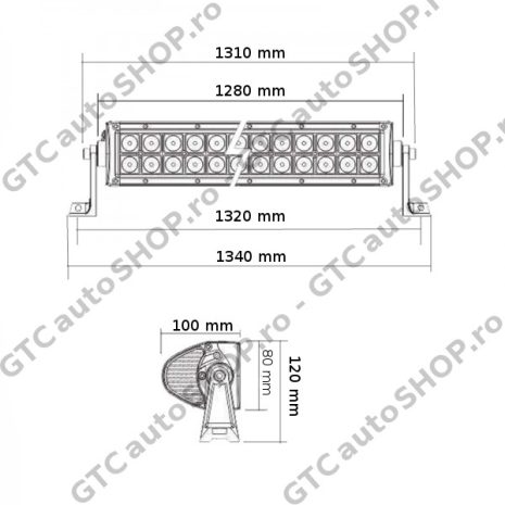 Bara-LED-300W-133cm-22100-lumeni-Combo-100x3W-1 Bara-LED-300W-133cm-22100-lumeni-Combo-100x3W-1