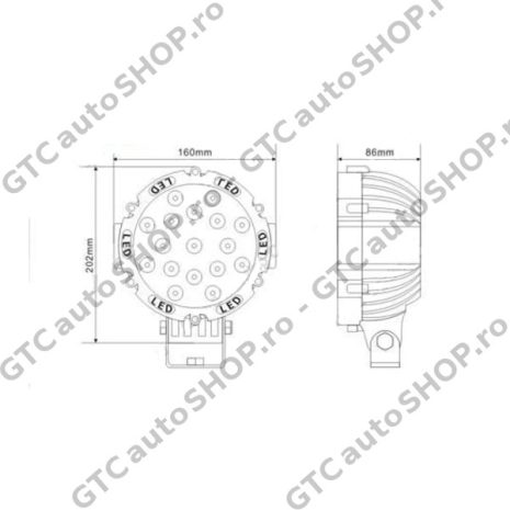 Proiector-LED-Rotund-51W-51W-2 Proiector-LED-Rotund-51W-51W-2
